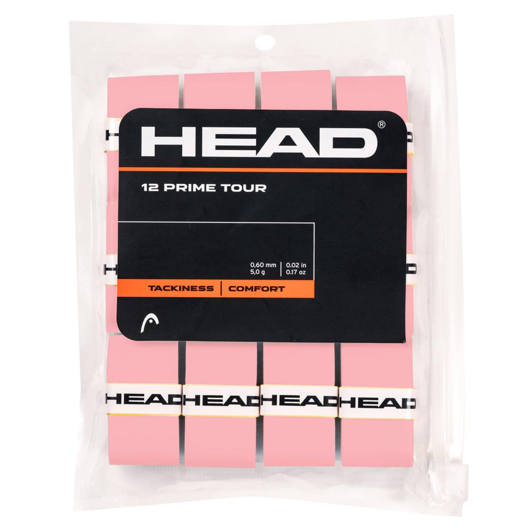 HEAD Unisex-Adult 12 Prime Tour Tennis Griffband Einheitsgrösse Pink, Einheitsgrösse Pink