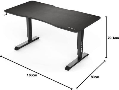 Sharkoon Skiller SGD10 Gaming Schreibtisch, schwarz, breit