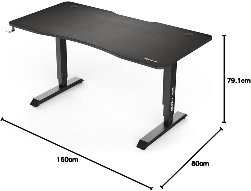 Sharkoon Skiller SGD10 Gaming Schreibtisch, schwarz, breit