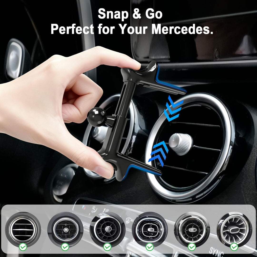 15W für Magsafe Autohalterung Handyhalterung Auto mit Ladefunktion, Runde Lüftung Für Mercede Benz A