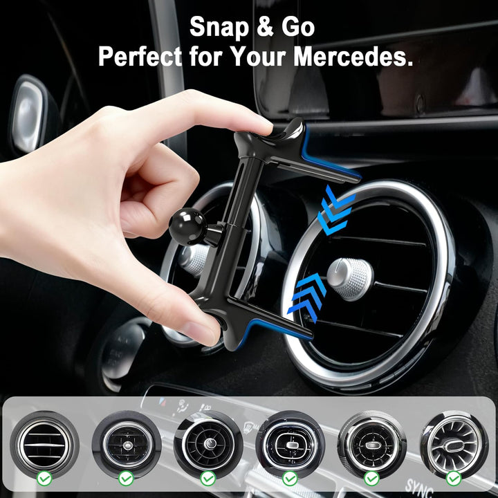 15W für Magsafe Autohalterung Handyhalterung Auto mit Ladefunktion, Runde Lüftung Für Mercede Benz A