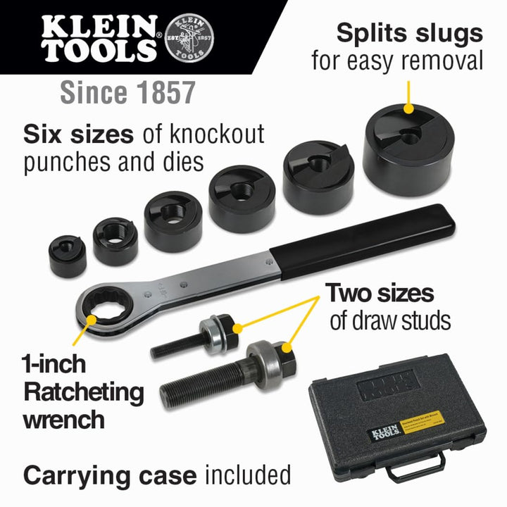 Klein Tools 53732SEN Knockout Punch Set with Wrench by Klein Tools Stanzset, Stanzset