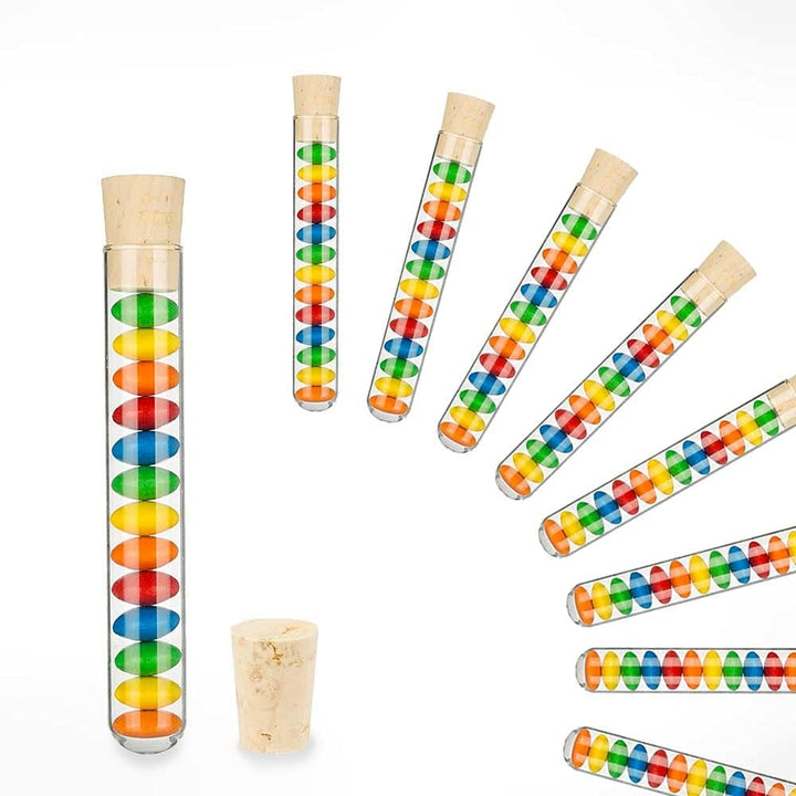 Tuuters Glas Reagenzglas mit Korken 25 Stück (100 x ø 16 mm) Gewürzgläser | Reagenzgläser für Blumen