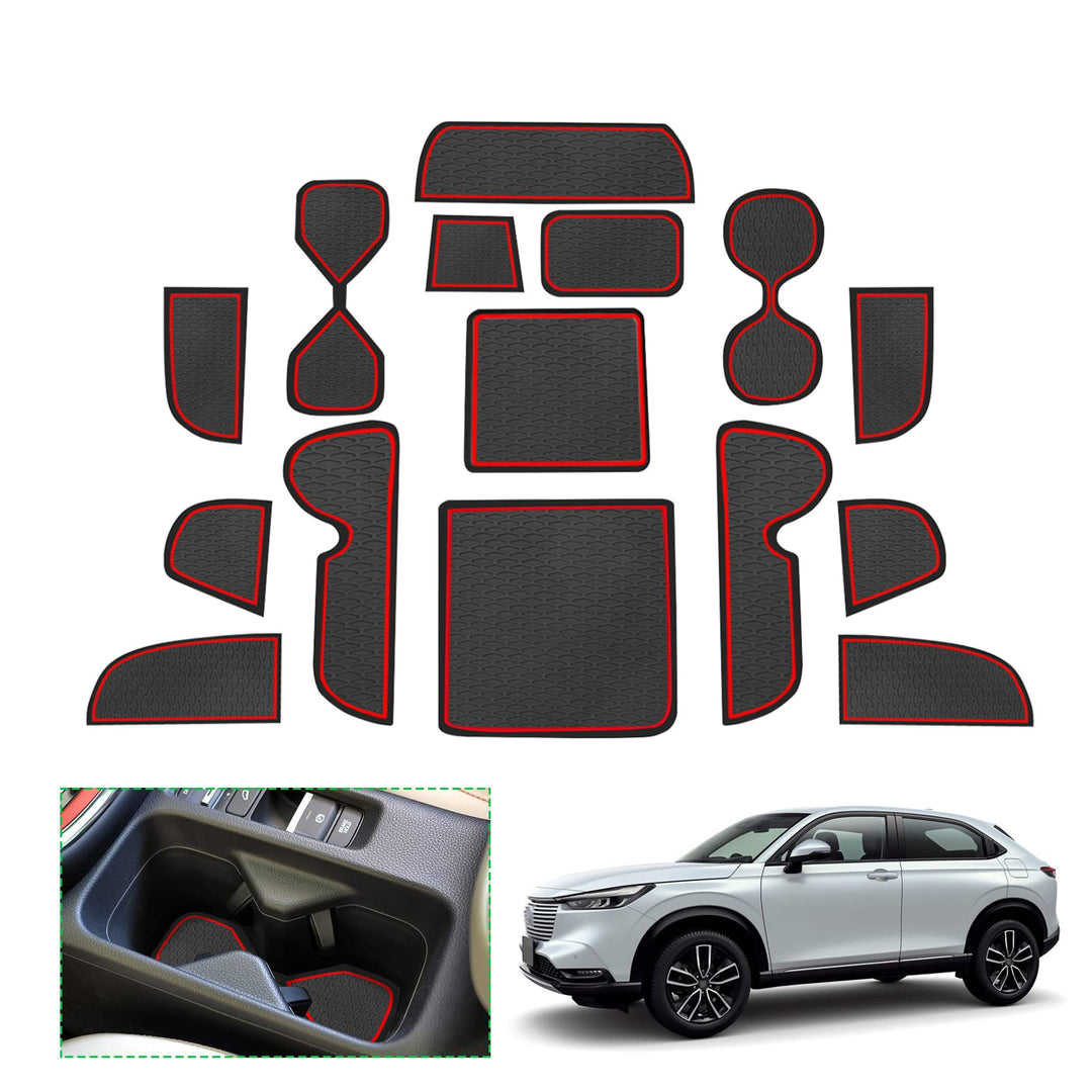 GAFAT Kompatibel mit Honda HR-V 2022 2023 Antirutschmatten, HRV 2022 Gummimatten, Mittelkonsole Getr