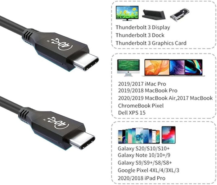chenyang CY USB-IF Certified USB-C Type-C Thunderbolt Stecker auf USB-C Type-C Thunderbolt Stecker U
