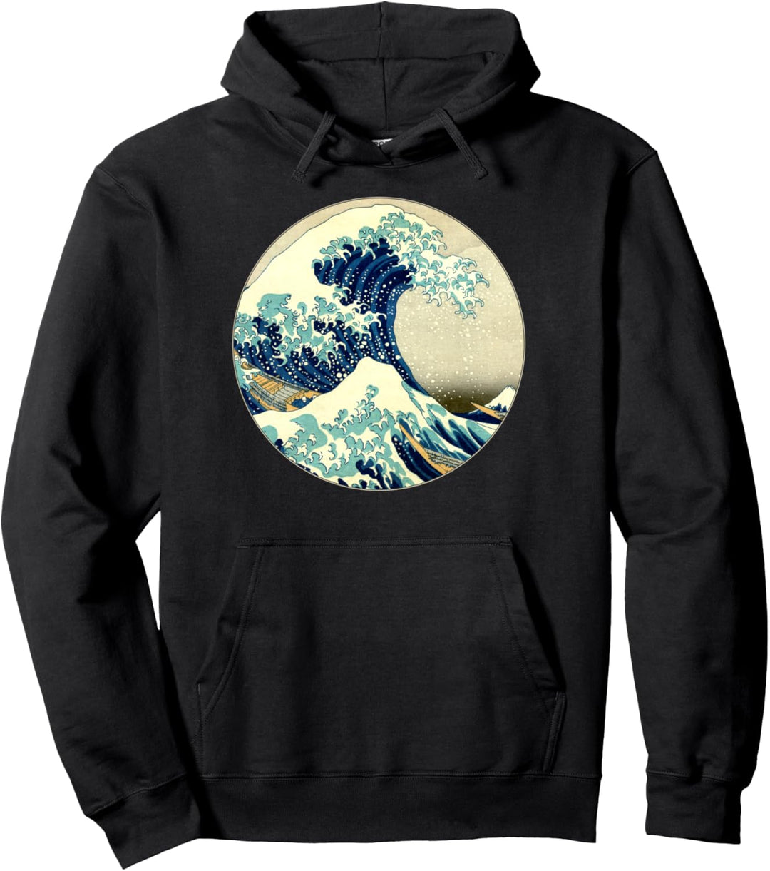 Berühmte Klassische Japanische Kunst Die Grosse Welle Hokusai Pullover Hoodie