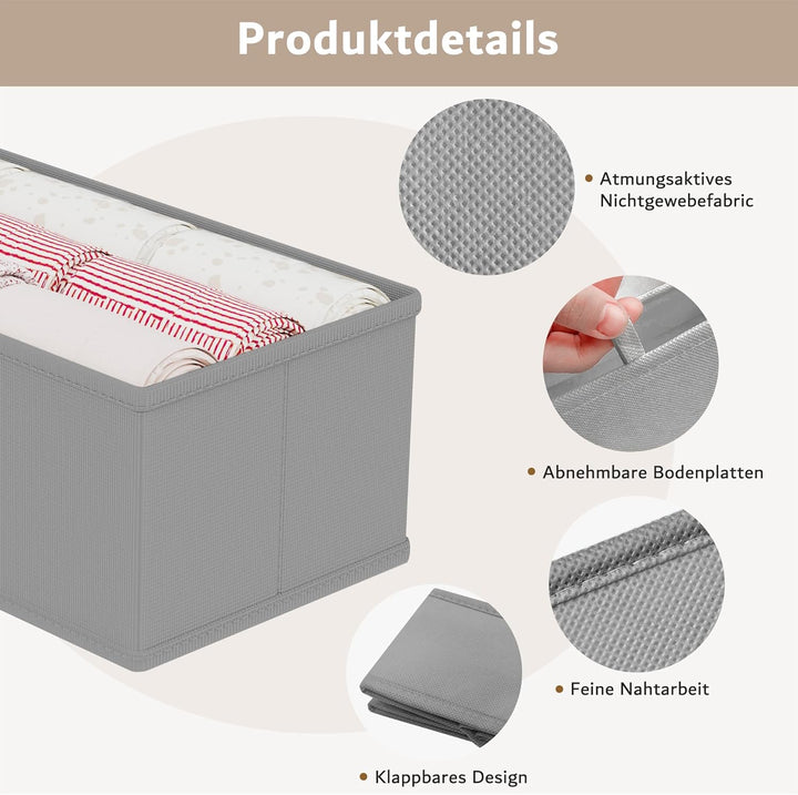 20er Set Schubladen Organizer faltbar, Unterwäsche Organizer,Ordnungssystem Kleiderschrank, Aufbewah