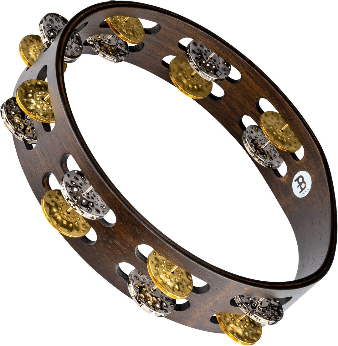 MEINL Percussion Vintage Tambourine - 10" walnut brown 2 reihig (TA2VM-WB)