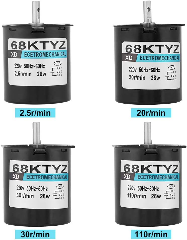Wechselstrommotoren Permanentmagnet-Synchron-Getriebemotor CW/CCW 68KTYZ 220V für DIY-Generator(110U