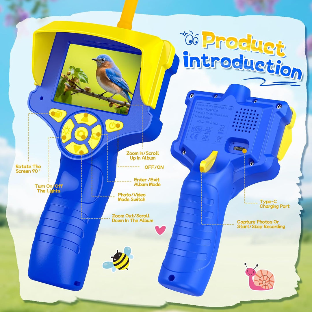 Endoskopkamera für Kinder - Outdoor Explorer Spielzeug für Junge ab 3-10 Jahre - 2,4 Zoll Display, 2
