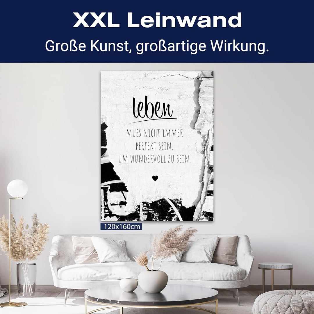 wandmotiv24 Leinwandbild Motivation, 40x30cm, Hochformat, Leben, Deko, Bilder auf Leinwand, Wanddeko
