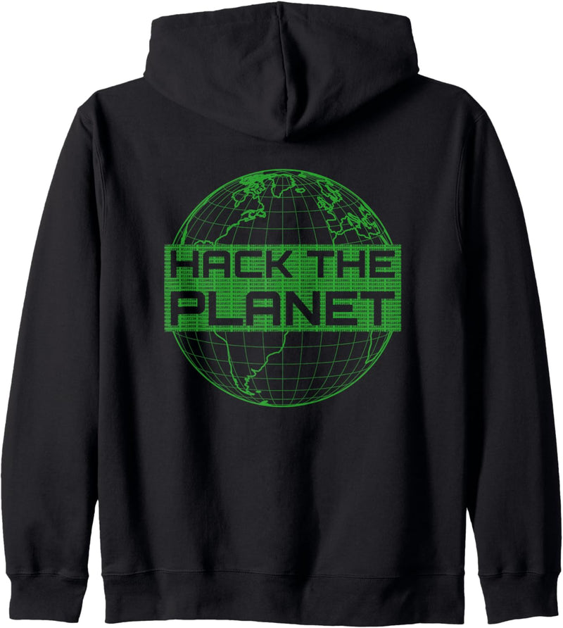 Hack the Planet - Grüner Globus Computer Hacker Design Kapuzenjacke