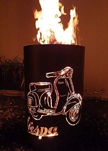 TiKo-Design® Feuertonne Feuerkorb mit Roller Motiv
