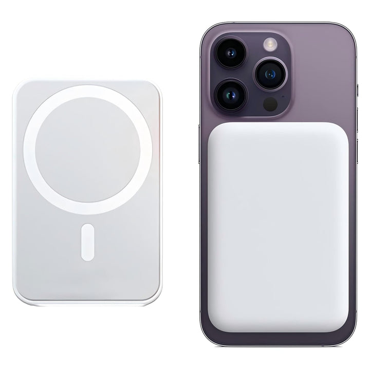 Powerbank für MagSafe, Magnetische Wireless Power Bank 10000mAh Schnellladefunktion Ladegerät, Kabel