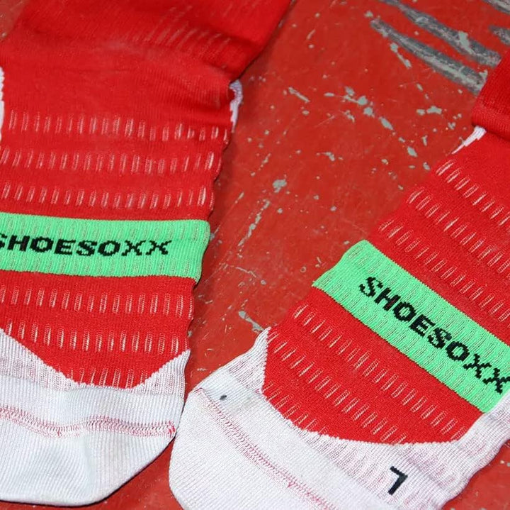 SHOESOXX Grip Sportsocken Funktionssocken L Rot, L Rot