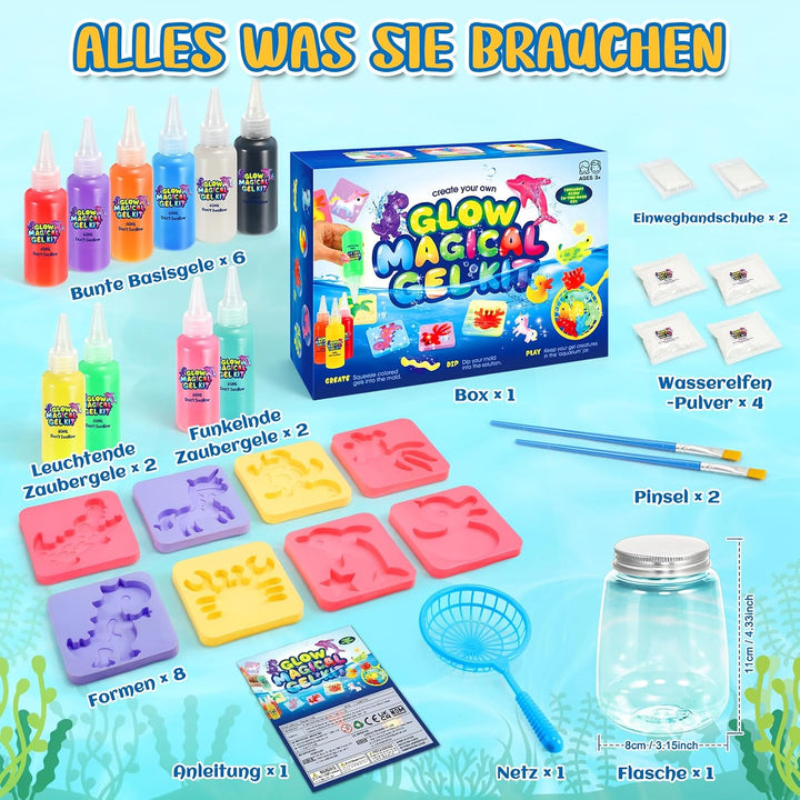 Wasser Elf Kit, Magisches Aqua Gelz Set Bastelset Kinder ab 4 5 6 7 8 9 10 Jahre Geschenk Mädchen 6