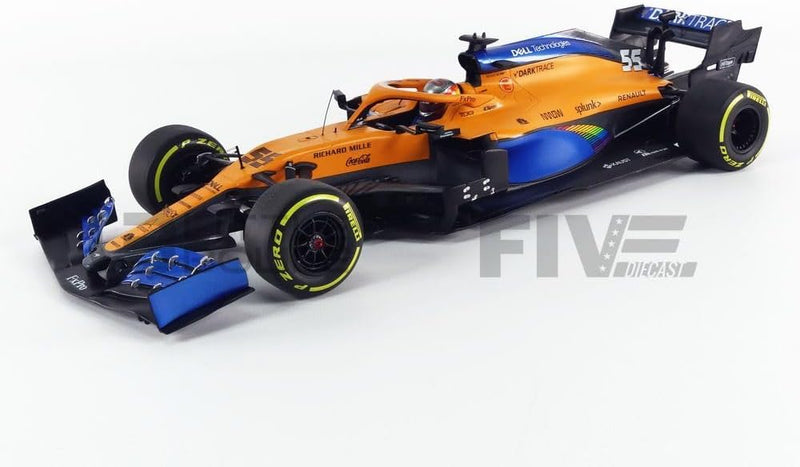 Minichamps 530201955 1:18 Mclaren Renault MCL35-Carlo Sainz-Austrian 2020 Sammlerstück Miniaturauto,