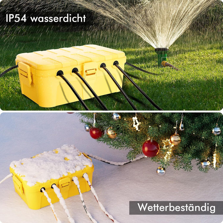 RESTMO Extra Grosse Kabelbox Wasserdicht, IP54 Outdoor Kabel Safe Box (32 x 22 x 13 cm), Wetterfeste