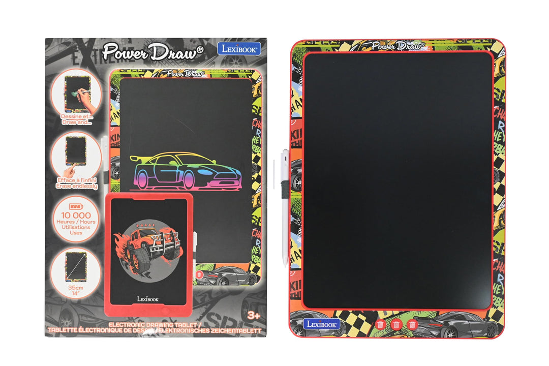 Lexibook, Power Draw®, Elektronische Zeichentafel mit Stift inklusive, Grosses 14’ E-Ink LCD-Display