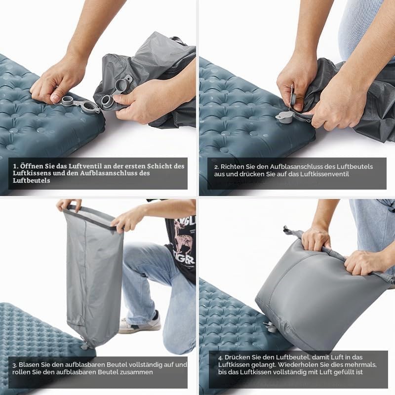 Naturehike Ultraleichte Selbstaufblasende Isomatte, Aufblasbare Campingmatte 3,5R, Langlebige, Tragb