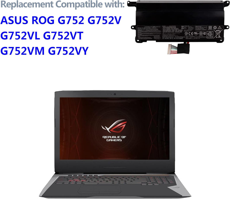 swark Laptop Akku A32N1511 kompatibel mit ASUS ROG G752 G752V G752VL G752VT G752VM G752VY G752VS GFX