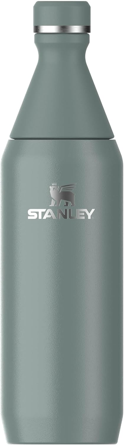 Stanley All Day Slim Trinkflasche Edelstahl 0.6L - Thermosflasche Kühlt 6 Stunden - 11 Stunden Eisge