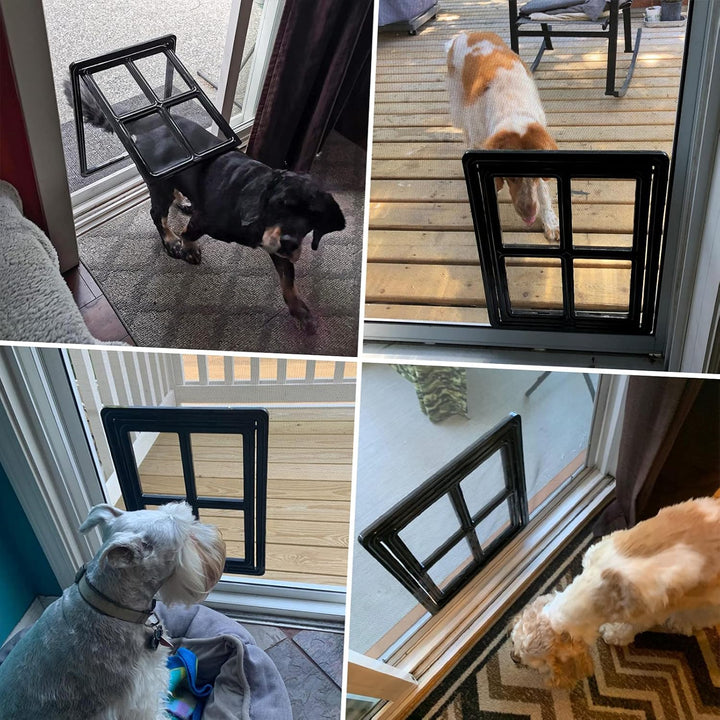 Enjoying Haustier Fliegengitter Tür Hundeklappe für Hunde Grosse Katzen Fliegengitter Tür mit Verrie