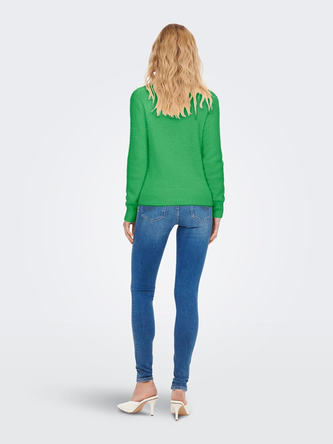 ONLY Damen Onlella Piumo Ls V-Neck Cc KNT Pullover L Island Green, L Island Green