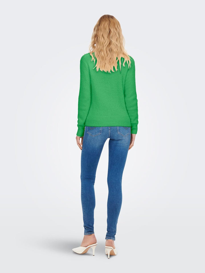 ONLY Damen Onlella Piumo Ls V-Neck Cc KNT Pullover L Island Green, L Island Green