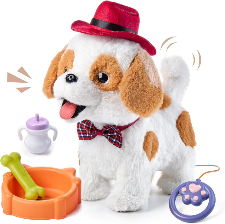 OR OR TU Hund Spielzeug Kinder Plüschwelpe Leckt Elektronische Haustiere mit Ferngesteuerter, der Lä