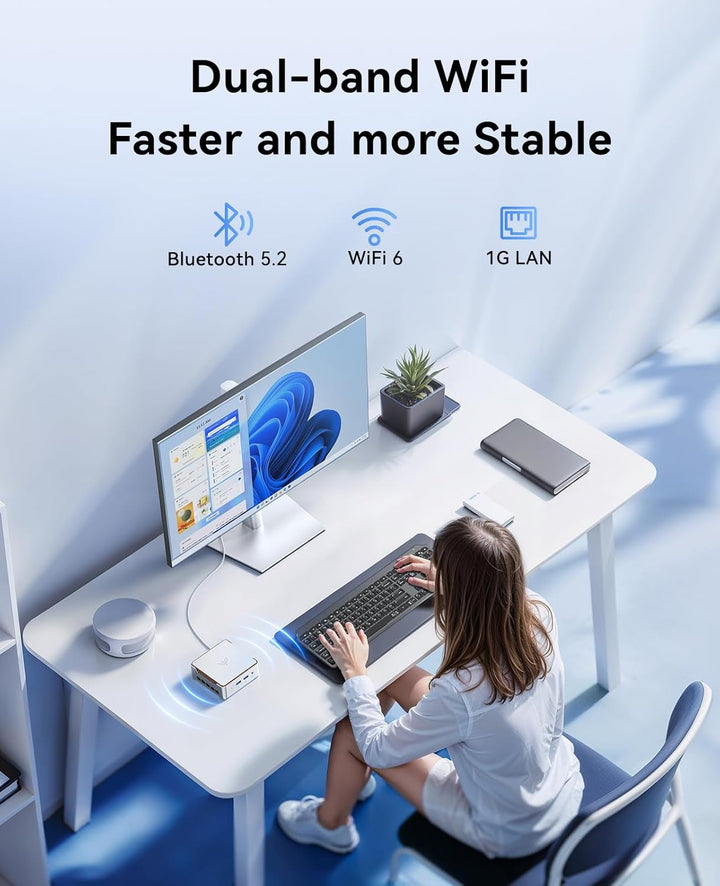 NiPoGi Hyper H2 Mini PC W-11 Pro, Ιntel Core i9-11900H(8C/16T, bis zu 4,90 GHz), 32 GB (2 x 16GB) DD