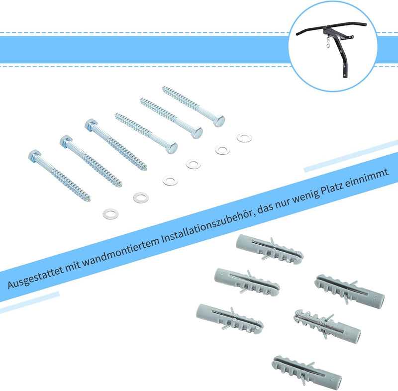 HOMCOM 2-1 Design Boxsackhalterung Wandhalterung Boxsack Sandsack Halterung bis 130 kg Tragkraft Auf