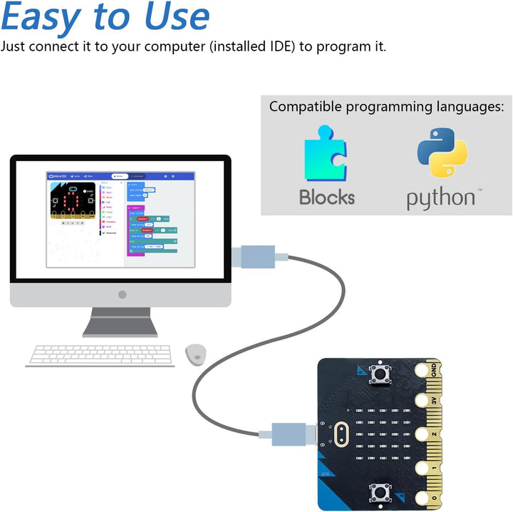 FREENOVE BBC Micro:bit V2 Development Board, Blocks and MicroPython Code, Detailed Tutorial, Example