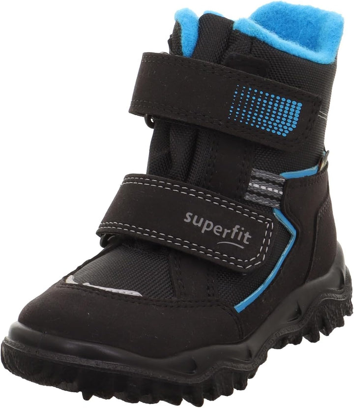 Superfit Jungen Husky Warm Gefütterte Gore-tex Schneestiefel, 28 EU Schwarz T&#xFC;rkis 0000