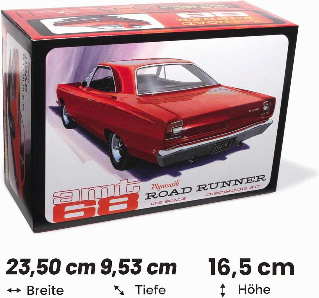 AMT 1968 Plymouth Road Runner Massstab 1:25 Modellbausatz