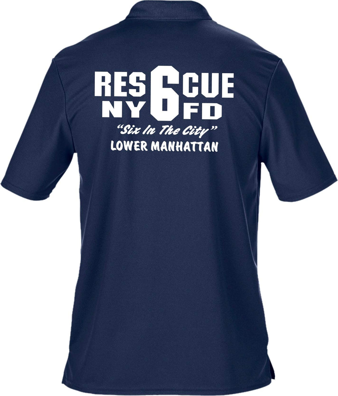 feuer1 Funktions-Poloshirt Navy, NYFD Rescue 6 - Lower Manhattan2 (Six in The City)