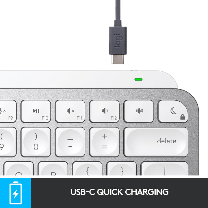Logitech MX Keys Mini For Mac Minimalist Wireless Illuminated keyboard Bluetooth QWERTY English Grey