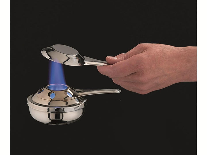 APS Fondue- und Feuerzangenbowle Set, Zuckerzange, Feuerzange, Fondue-Topf, Edelstahldeckel, hochgla