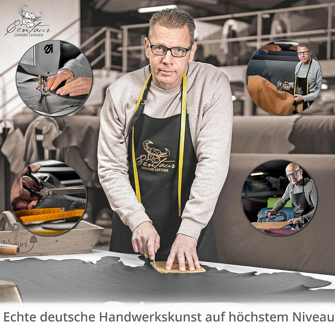 Centaur - Hochwertiges Leder Mousepad 25x18 cm nussbraun - Vintage Mauspad aus echtem Leder - Unterl