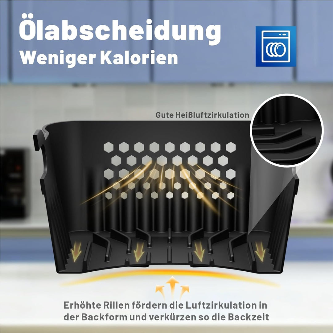 Heissluftfritteuse Zubehör für Philips Airfryer 4000 Series 10L, Silikonform Heissluftfritteuse Zube