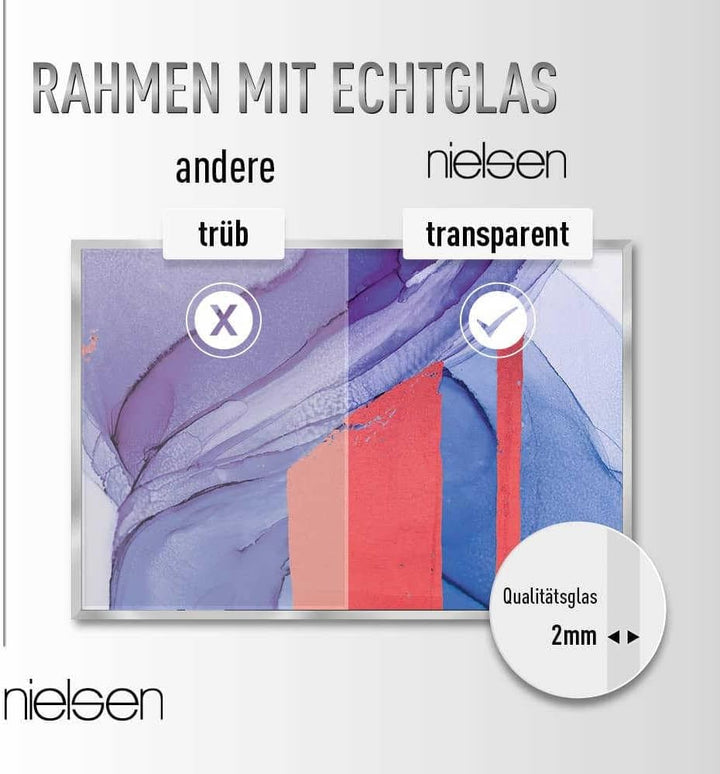 nielsen Aluminium Bilderrahmen Alpha, 30x45 cm, Eiche Weiss Eiche Weiss 30 x 45 cm, Eiche Weiss 30 x