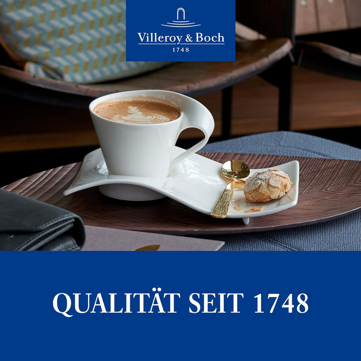 Villeroy &amp; Boch – NewWave Caffè Cappuccino Set 8-teilig für 4 Personen, Kaffeeservice weiss, Capucci