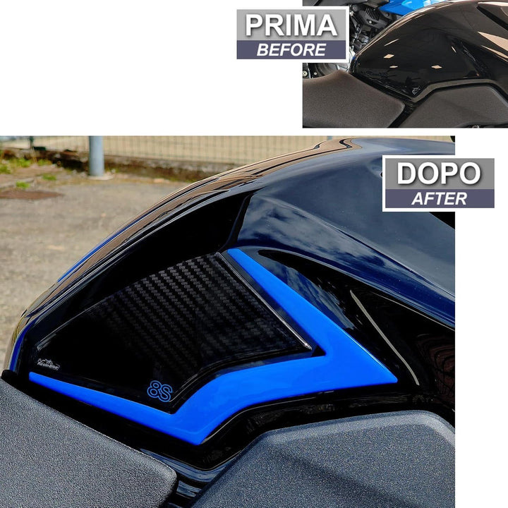 Resin Bike Aufkleber Motorrad Kompatibel Mit Suzuki GSX 8S 2023. Schutz Motorrad Seitenlichter Tank