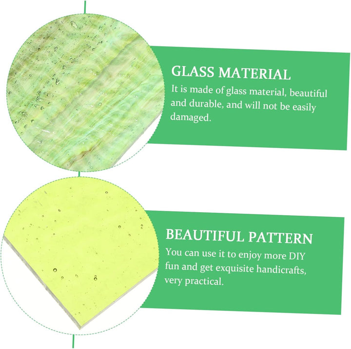 Angoily Farbige Glasscheiben 4 Stücke Bunt Glasscheiben Mosaikglas Buntglas Versorgung Flammensammlu