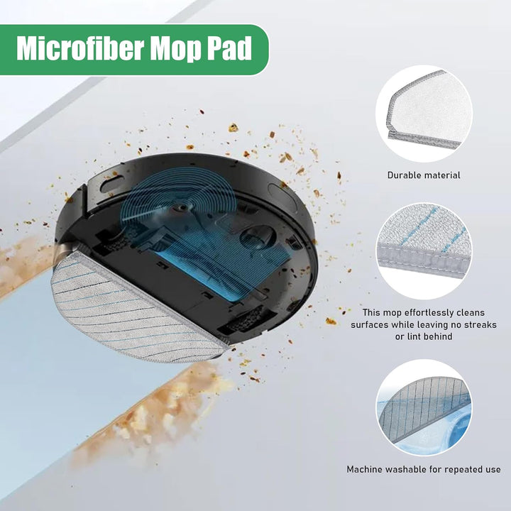 Zubehör Set für ECOVACS DEEBOT N20 Plus, N20, N20 Pro Plus, 1 Rollenbürste, 4 Wischtücher, 4 HEPA-Fi
