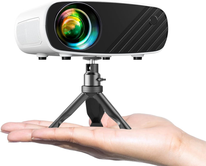 Mini Beamer, ELEPHAS WiFi Beamer Full HD 1080P 8000 Lux Tragbarer Beamer, kompatibel mit Android/iOS