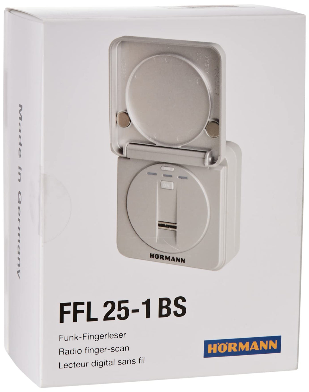 Hörmann Funk-Fingerleser FFL BS (868 MHz, für bis zu 25 Fingerabdrücke, Klappdeckel, Farbe RAL 9006)