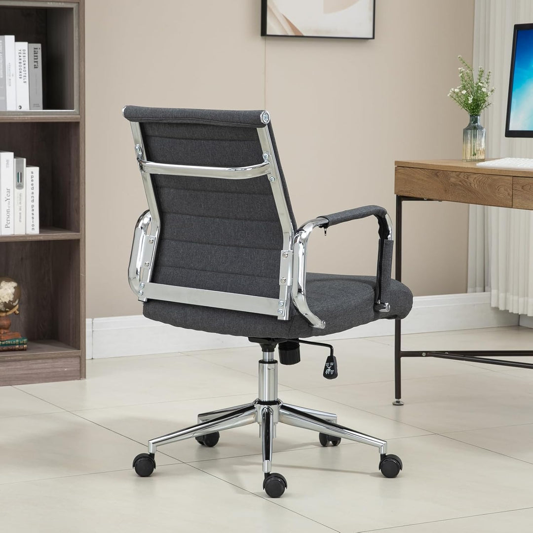 SVITA Office Comfort Bürostuhl Schreibtischstuhl Drehstuhl Chefsessel Stoffbezug Dunkelgrau Dunkelgr