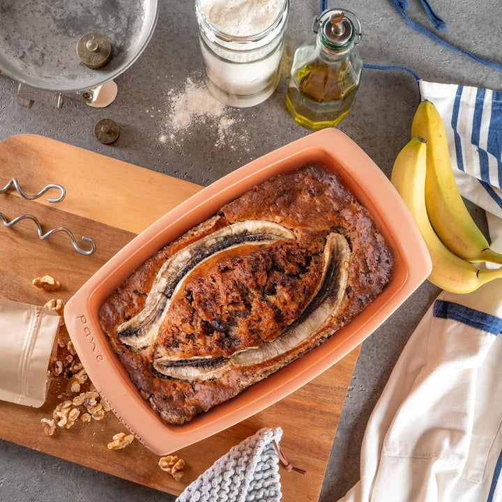 Romertopf Brotbackform aus Keramik Kastenform für 1,5Kg Backgut 34,5cm Brottopf zum Backen von Brot