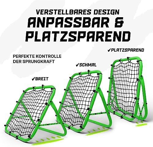BENTSON Rebounder für Fussball Kinder und Profis I Inkl. Ersatznetz I Robuster Rahmen I Auch für Han